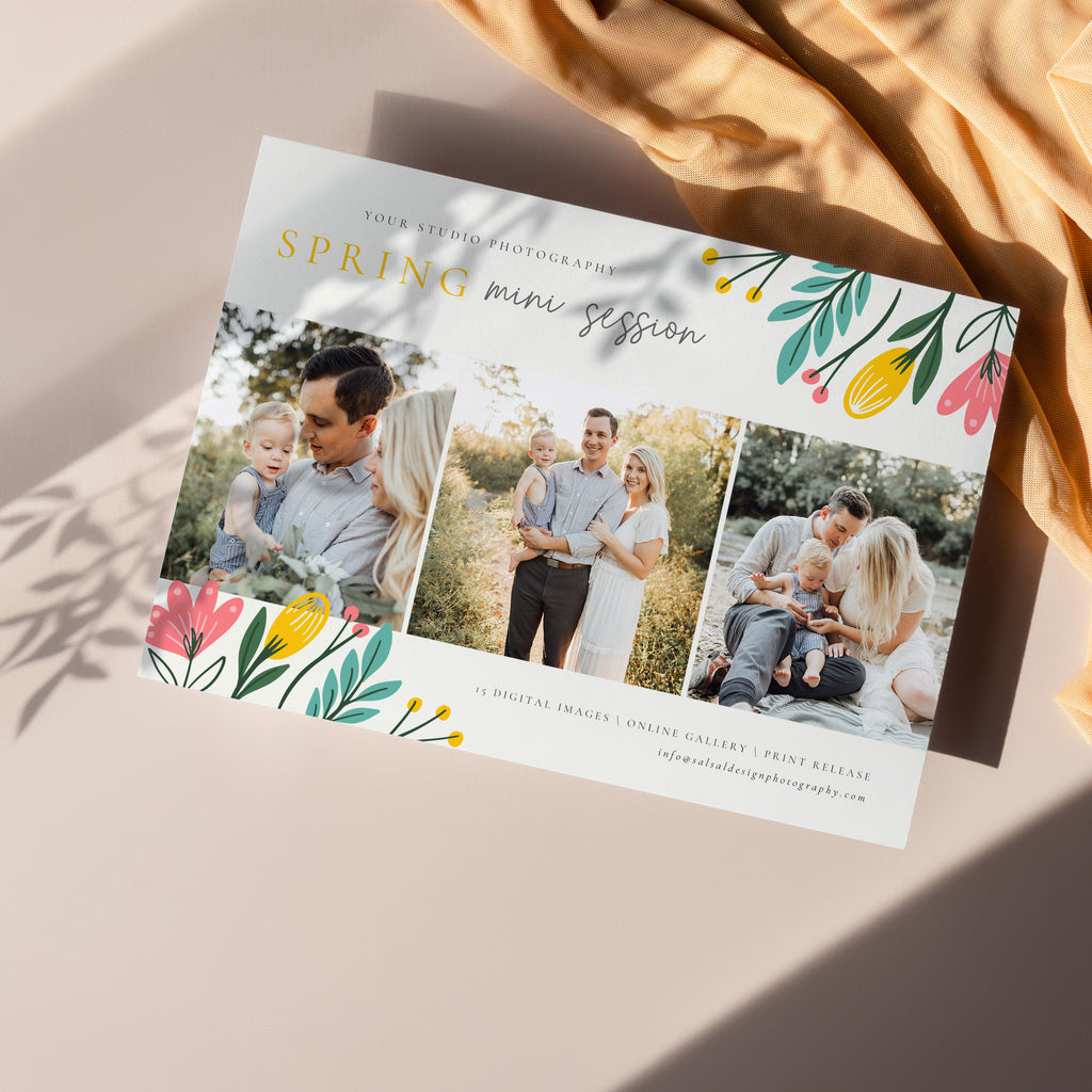 Watercolor Flowers - Spring Mini Session Template-Template-Salsal Design