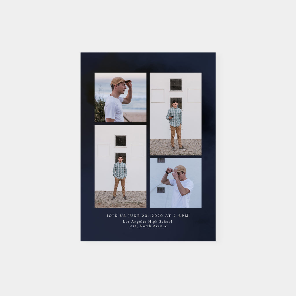 Navy Border - Graduation Announcement Template-Template-Salsal Design