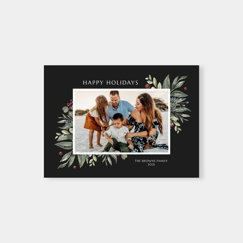 Lovely Wreath - Holiday Card Template-Template-Salsal Design