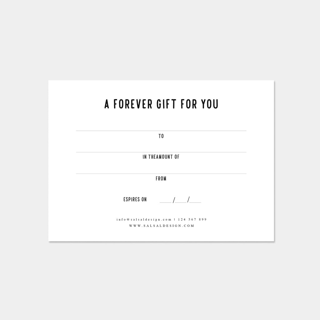 Simple gift - Photographer Gift Certificates Template-Template-Salsal Design