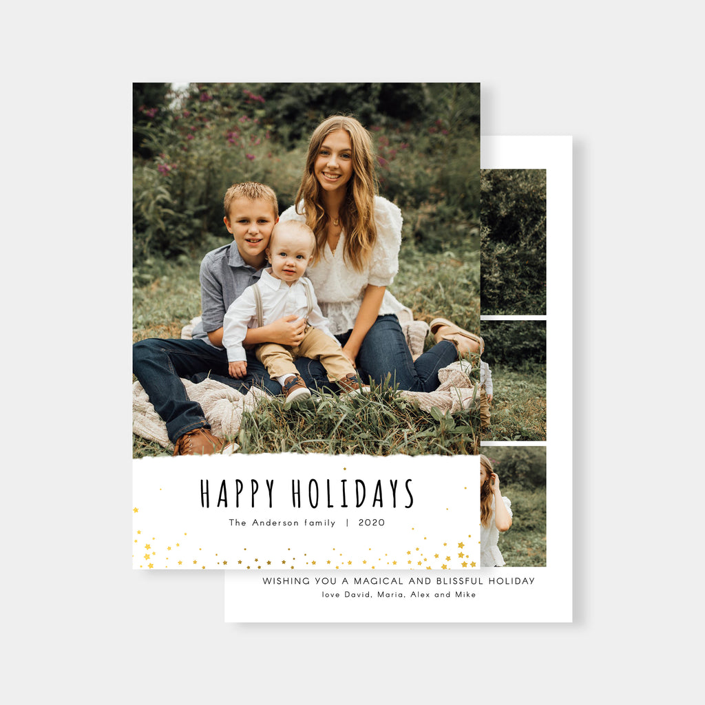 Dotted Design - Holiday Card-Template-Salsal Design