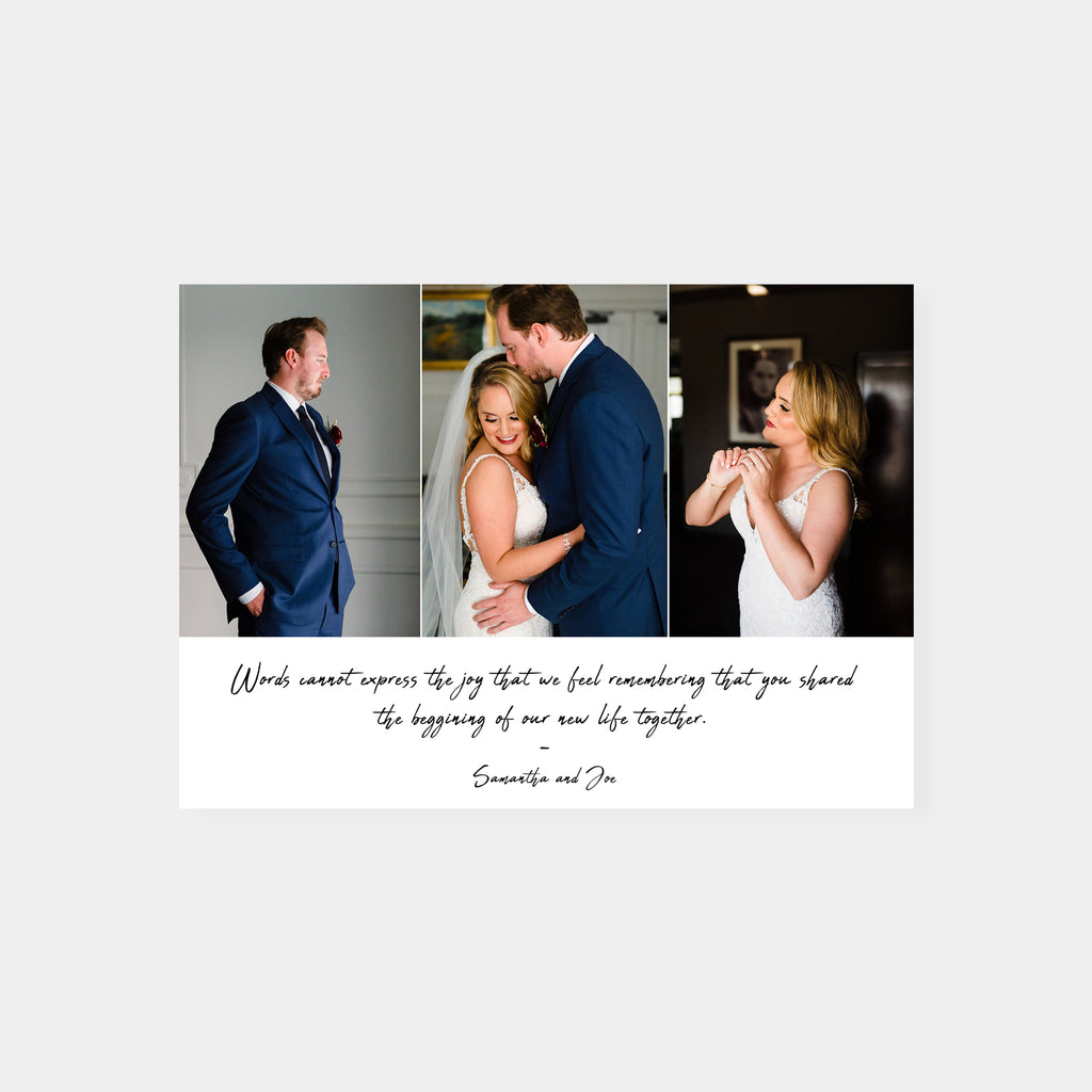 Side By Side - Wedding Thank You Card Template-Template-Salsal Design