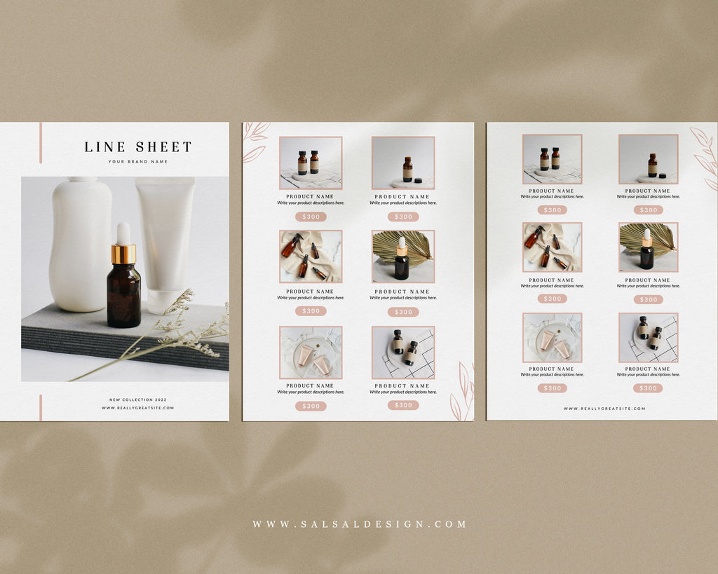 Modern Collage - Line Sheet Canva Template-Salsal Design