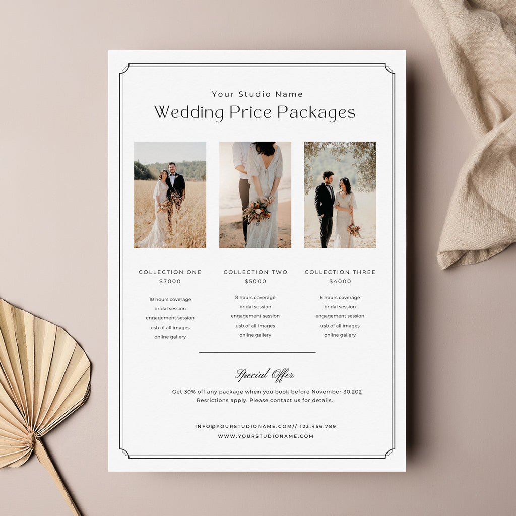 Shining Day - Wedding Photography Price Guide Template-Template-Salsal Design