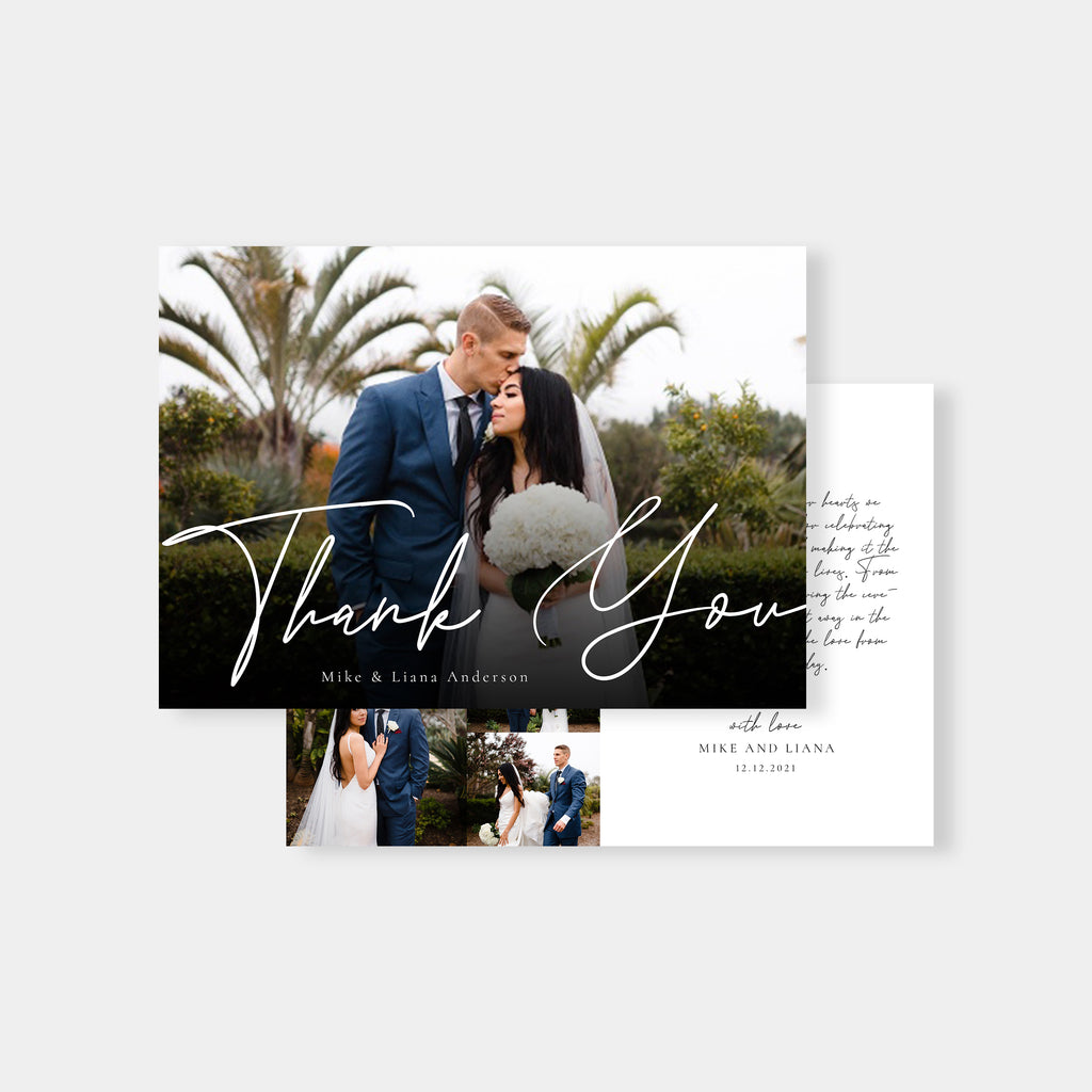 Simple Thanks - Wedding Thank You Card Template-Template-Salsal Design