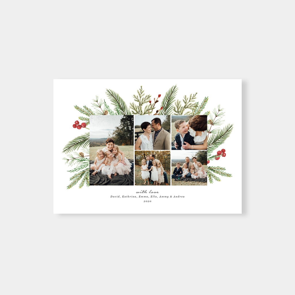 Merry Berry | Horizontal - Christmas Card Template-Template-Salsal Design