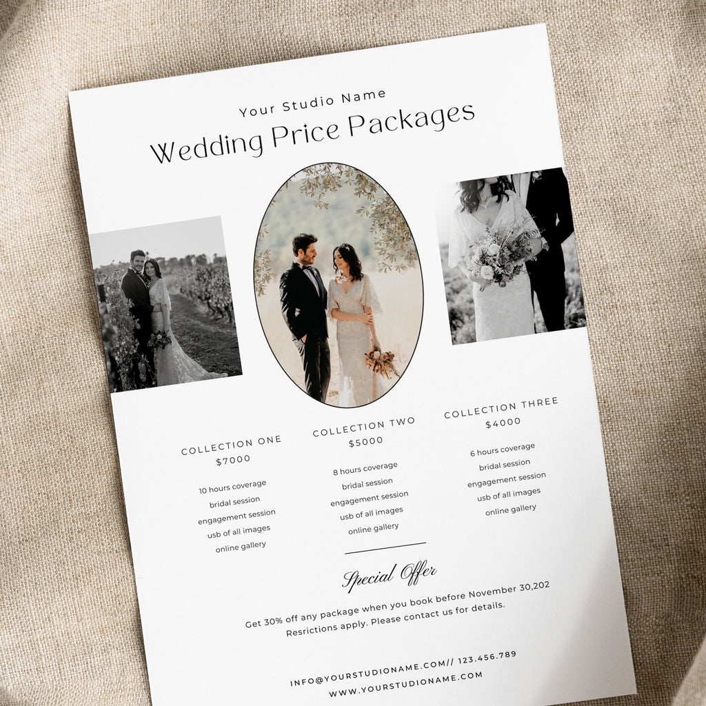 Chic Oval - Wedding Photography Price Guide Template-Template-Salsal Design