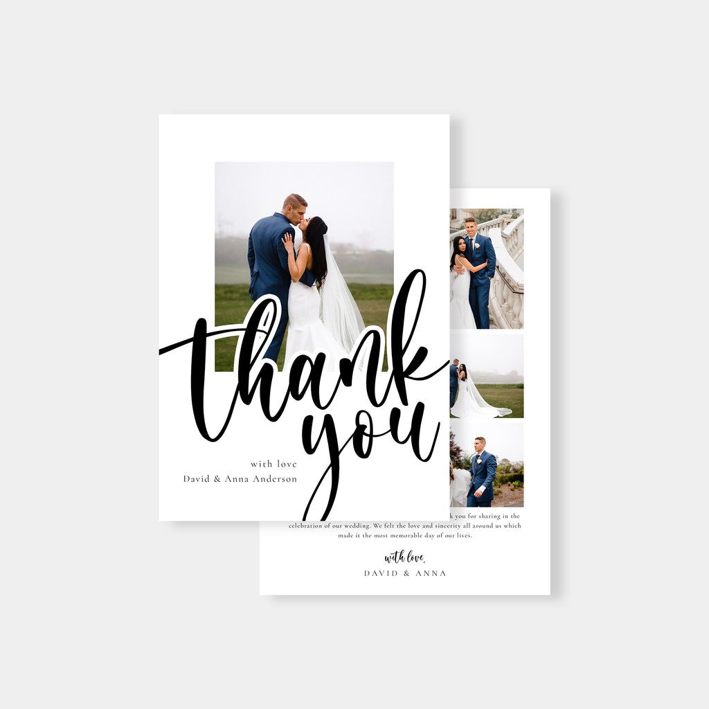 Heart Notes - Wedding Thank You Card Template-Template-Salsal Design