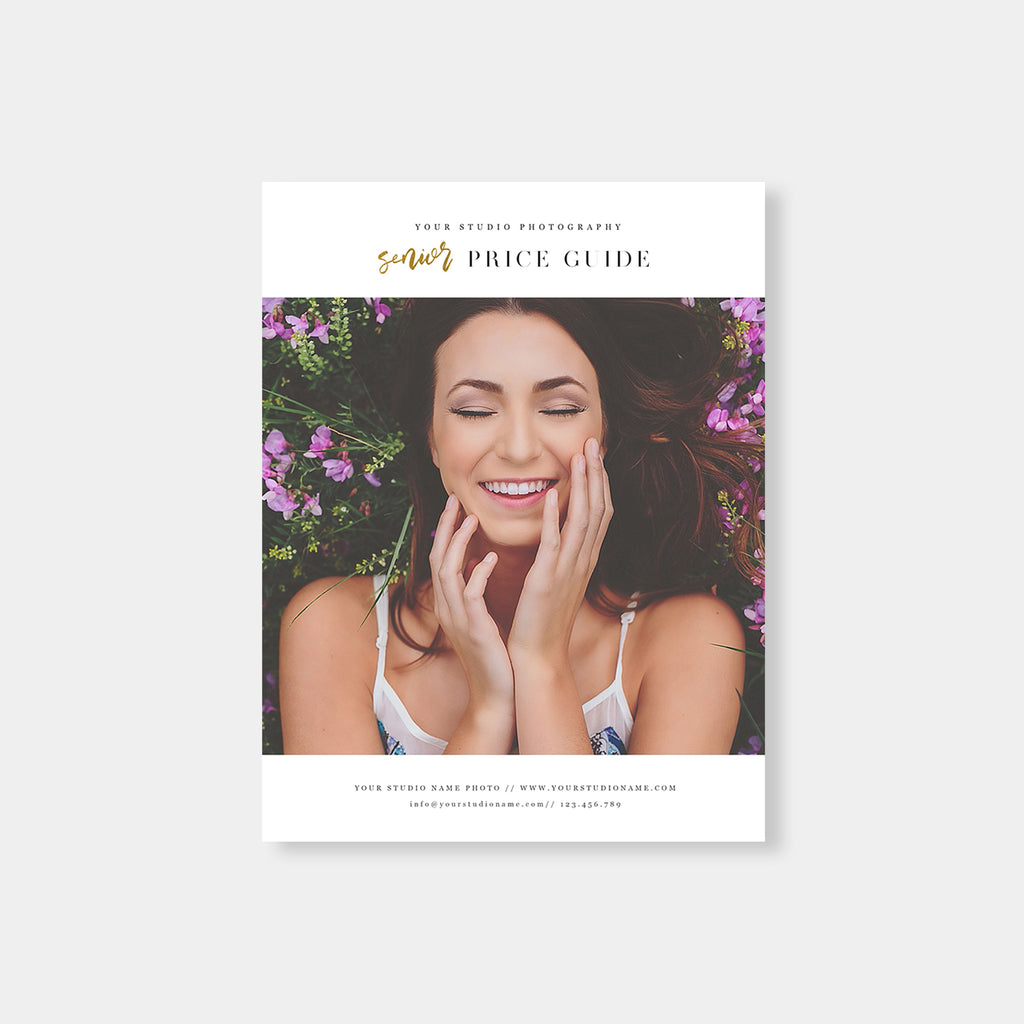 Gold Foil - Senior Photography Price Guide Template-Template-Salsal Design