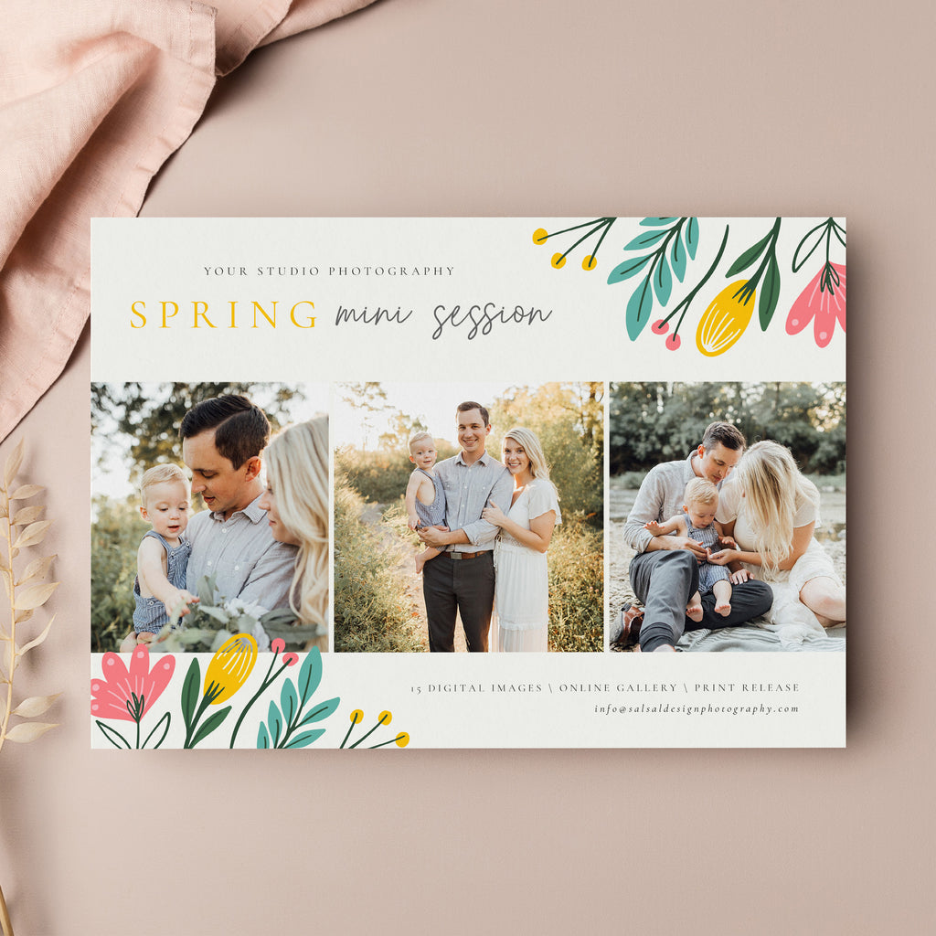Watercolor Flowers - Spring Mini Session Template-Template-Salsal Design