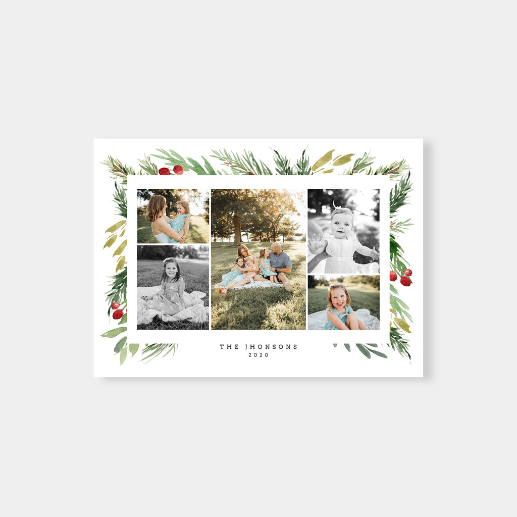 Beautiful Berries - Christmas Card Template-Template-Salsal Design