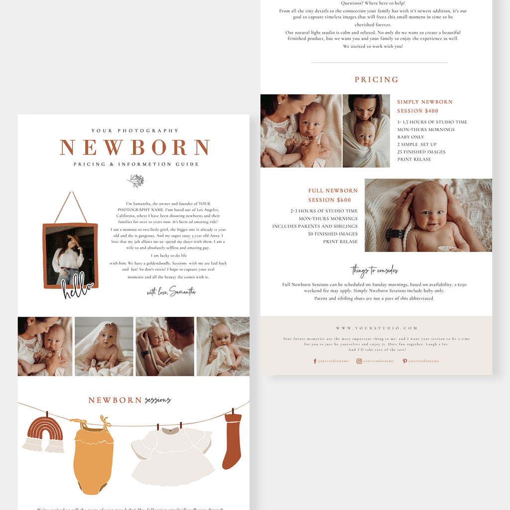 Watercolor - Newborn Email Marketing-Template-Salsal Design