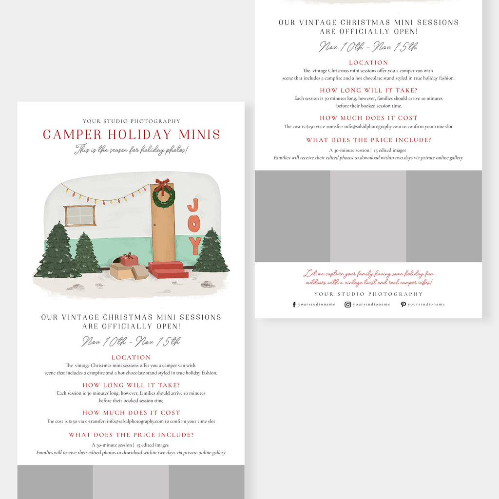 Festive Camper - Holiday Sessions Email Marketing-Template-Salsal Design