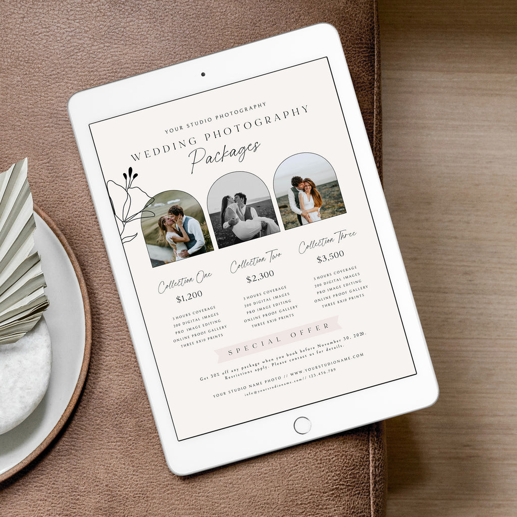 Happiness - Wedding Photography Price Guide Template-Template-Salsal Design