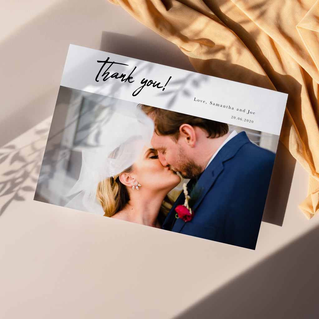 Side By Side - Wedding Thank You Card Template-Template-Salsal Design