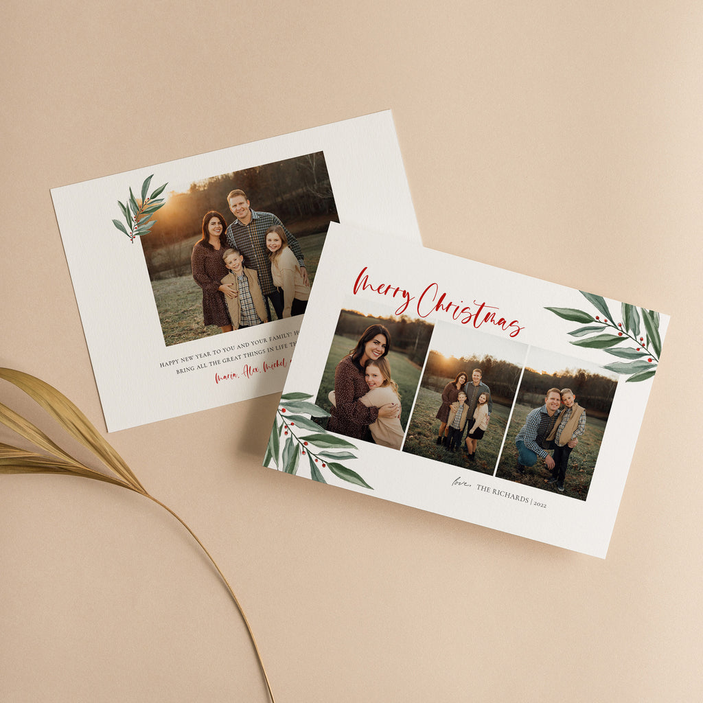 Blooming Year - Christmas Card Template-Christmas Card-Salsal Design