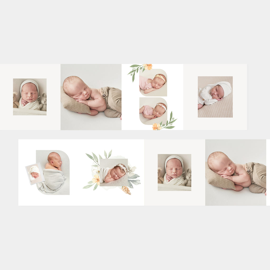 Happiness - Newborn Mini Accordion Album Template-Template-Salsal Design
