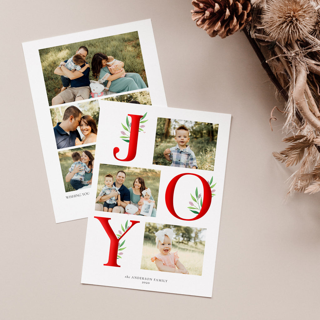 Modern Joy - Holiday Card Template-Template-Salsal Design