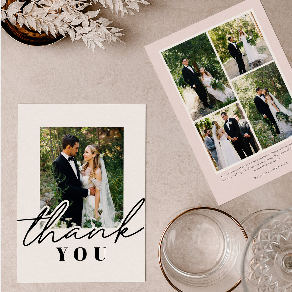 Retro Notes - Wedding Thank You Card Template-Template-Salsal Design