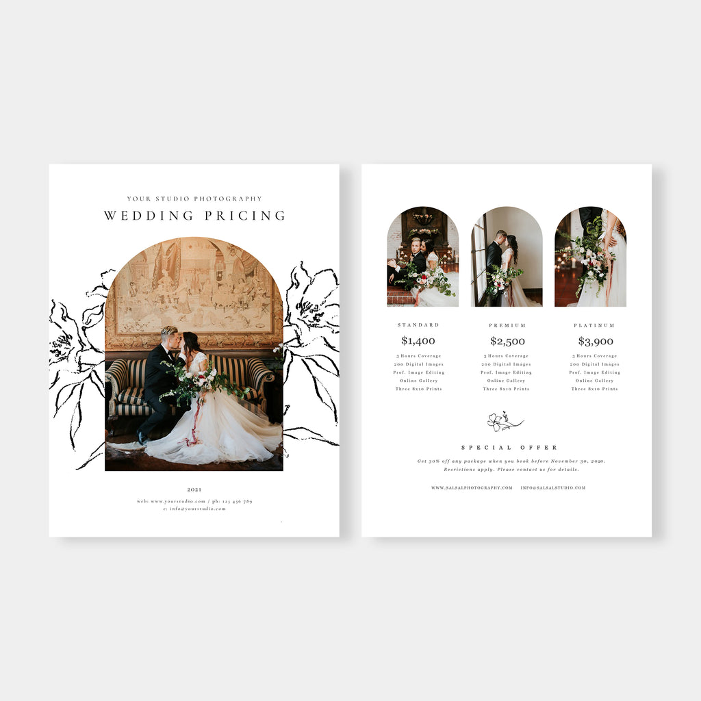 Everlasting - Wedding Photography Price Guide Template-Template-Salsal Design