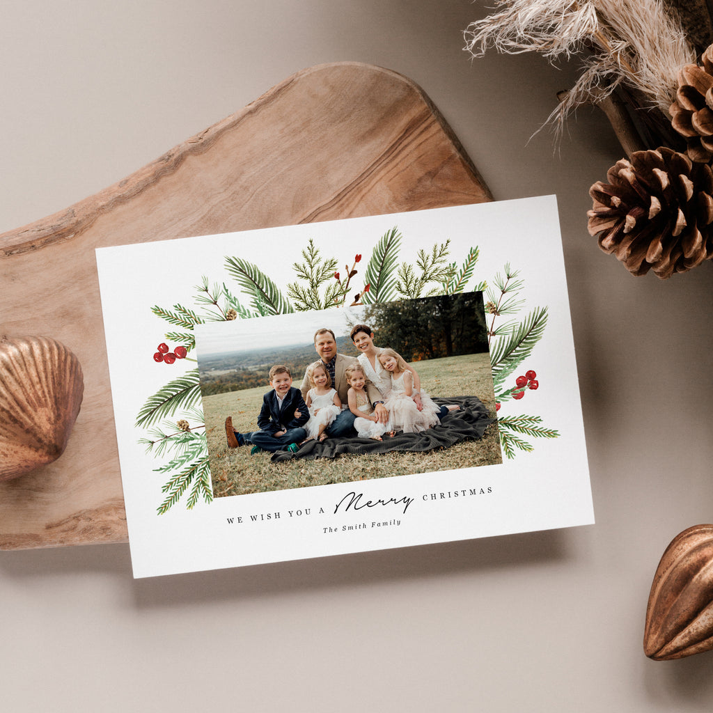 Merry Berry | Horizontal - Christmas Card Template-Template-Salsal Design