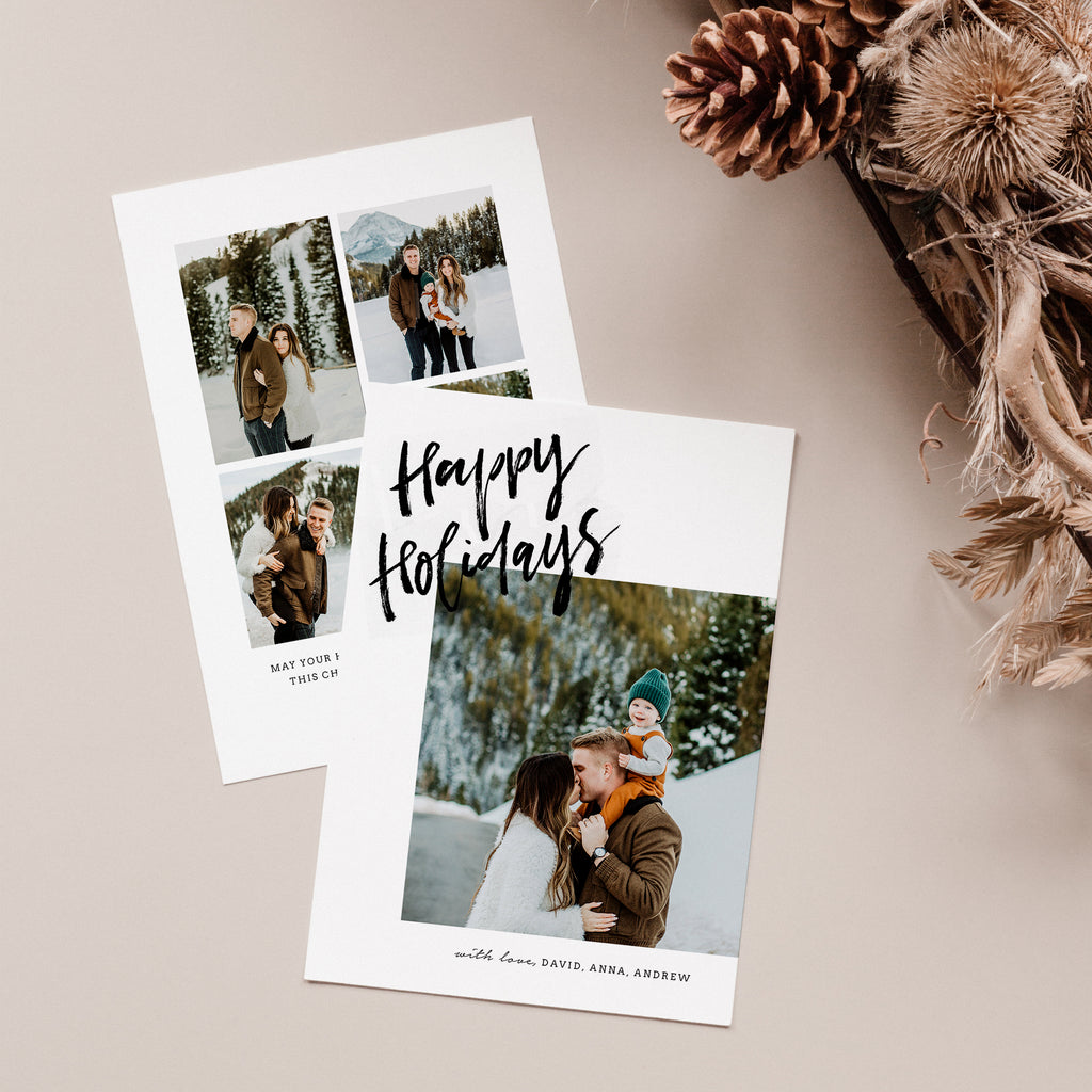 Beside The Mountain - Holiday Card-Template-Salsal Design