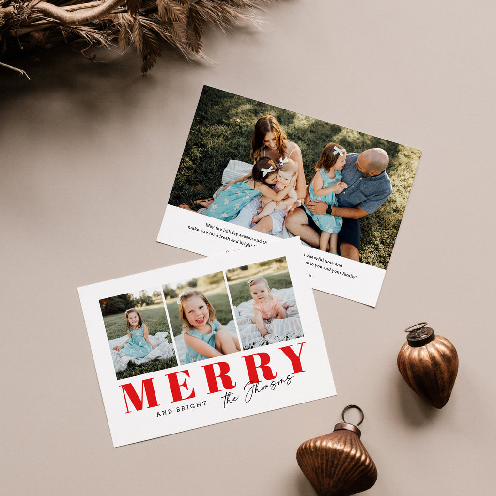Stylish Merry - New year Card Template-Template-Salsal Design