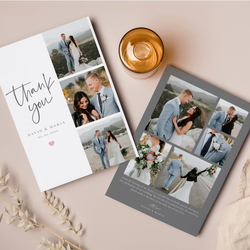 In Love - Wedding Thank You Card Template-Template-Salsal Design