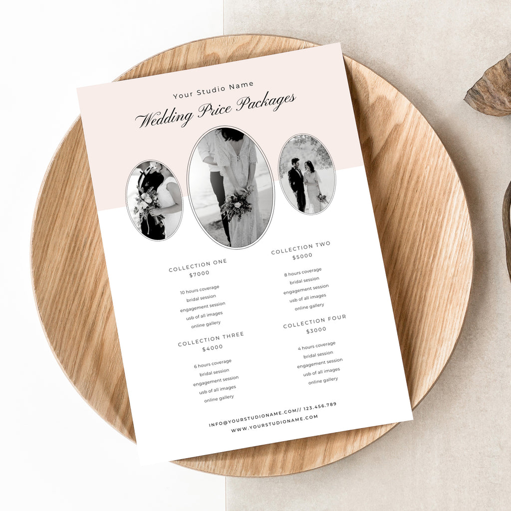 Joyful Memories - Wedding Photography Price Guide Template-Template-Salsal Design