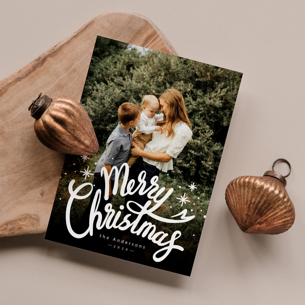 Bright Hand-lettering - Christmas Card Template-Template-Salsal Design