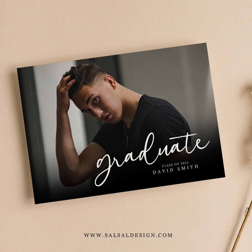 Graduation Elegance - Graduation Announcement Template-Template-Salsal Design