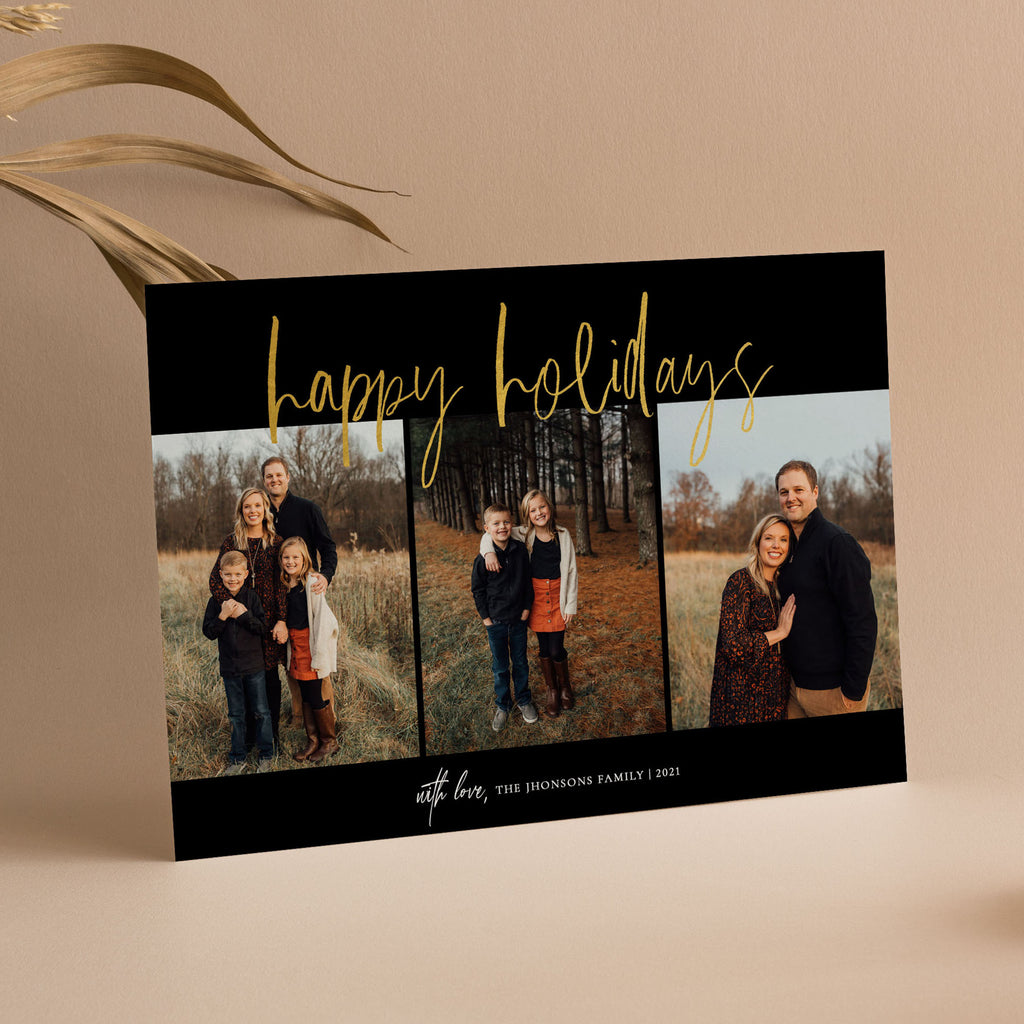 Golden Holiday - Holiday Card Template-Template-Salsal Design
