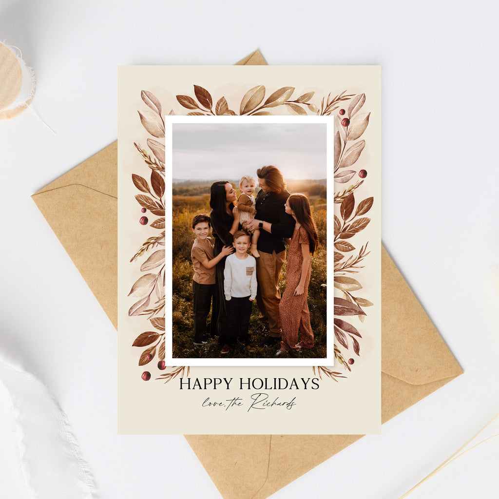 Gold Leaf - Christmas Card Template-Christmas Card-Salsal Design