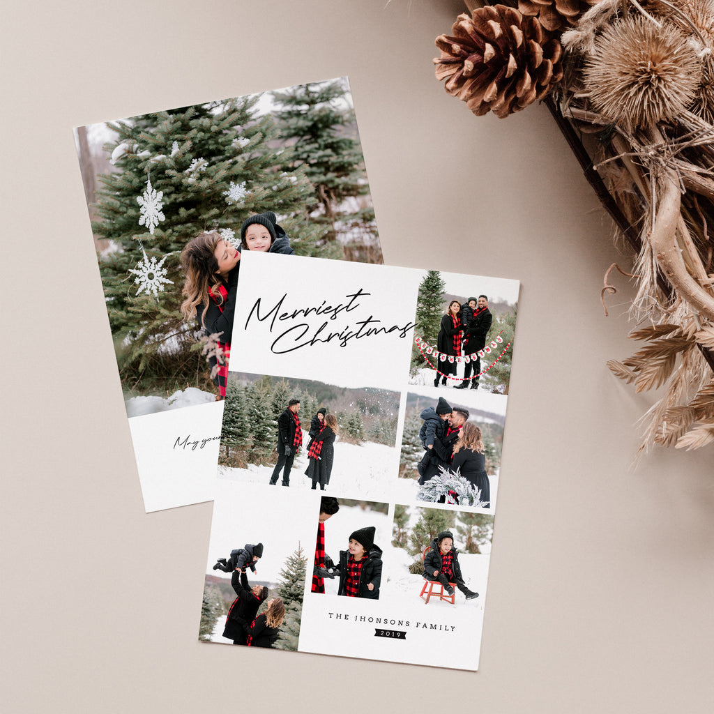 Black & White - Christmas Card Template-Template-Salsal Design