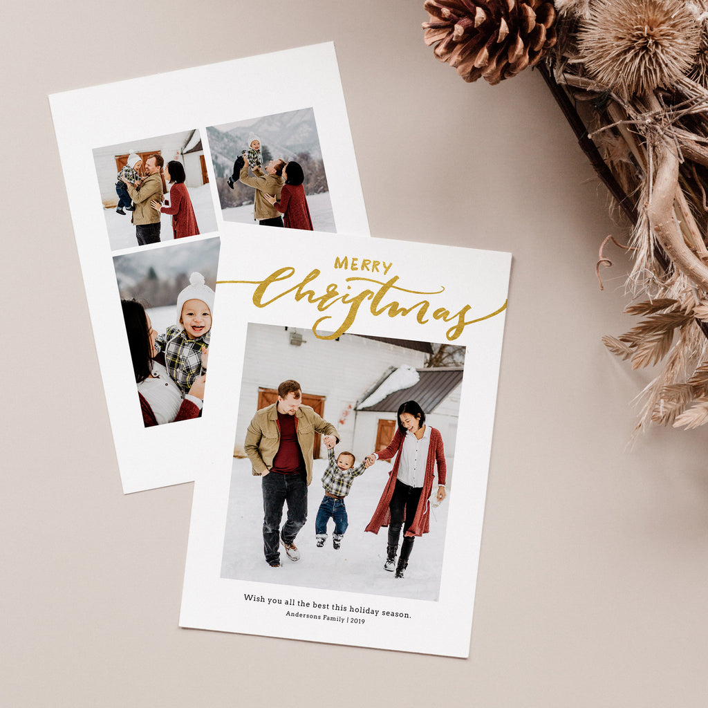 Minimal Foil - Christmas Card Template-Template-Salsal Design