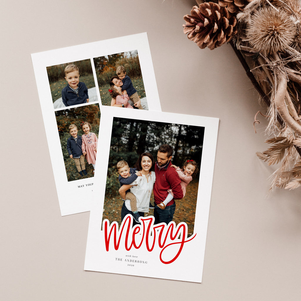 Lettering love - Christmas Card Template-Template-Salsal Design