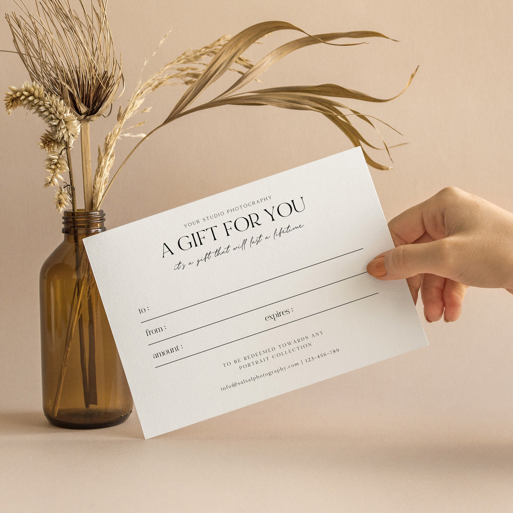 Stylish Layout - Photographer Digital Gift Certificates Template-Template-Salsal Design