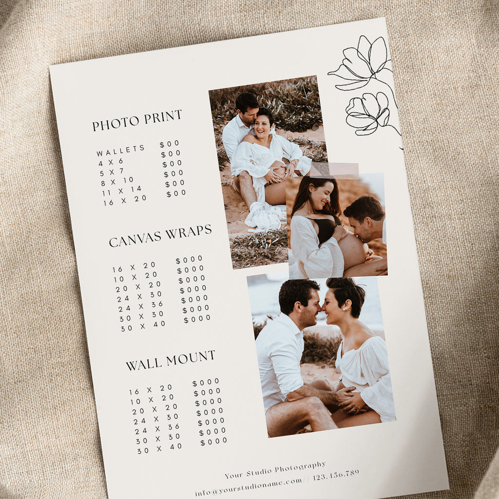 New One - Maternity Photography Price Guide Template-Template-Salsal Design