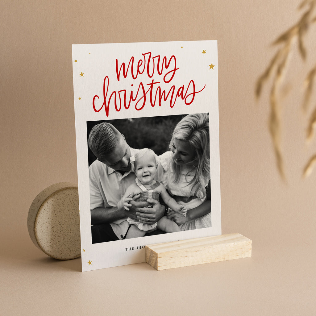 Golden Star - Christmas Card Template-Template-Salsal Design