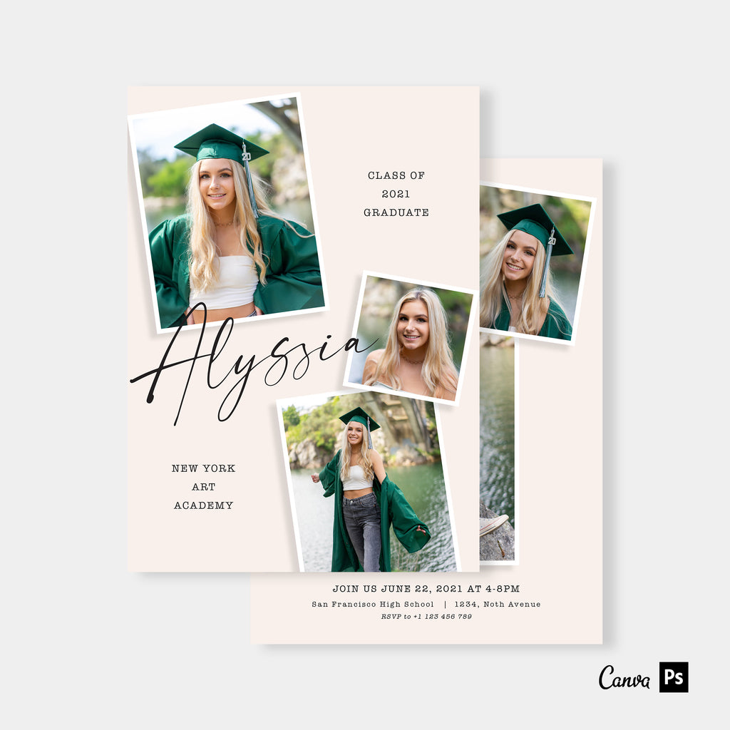 Polaroid Effect - Graduation Announcement Template-Template-Salsal Design