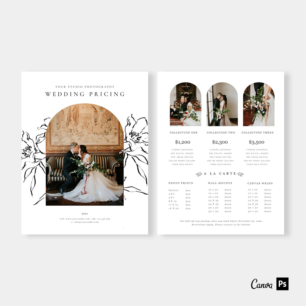 Everlasting - Wedding Photography Price Guide Template-Template-Salsal Design