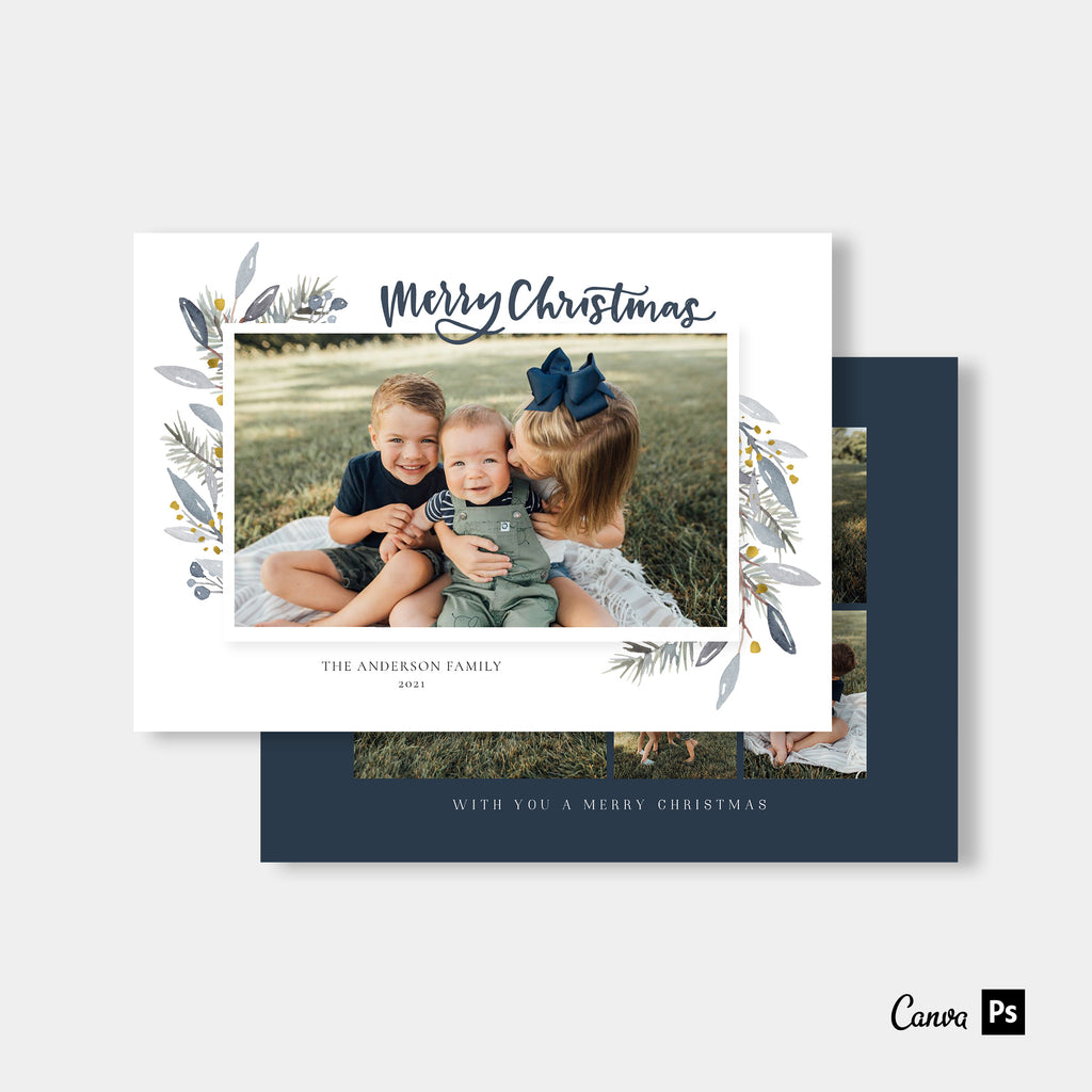 Winter Bouquet - Christmas Card Template-Template-Salsal Design