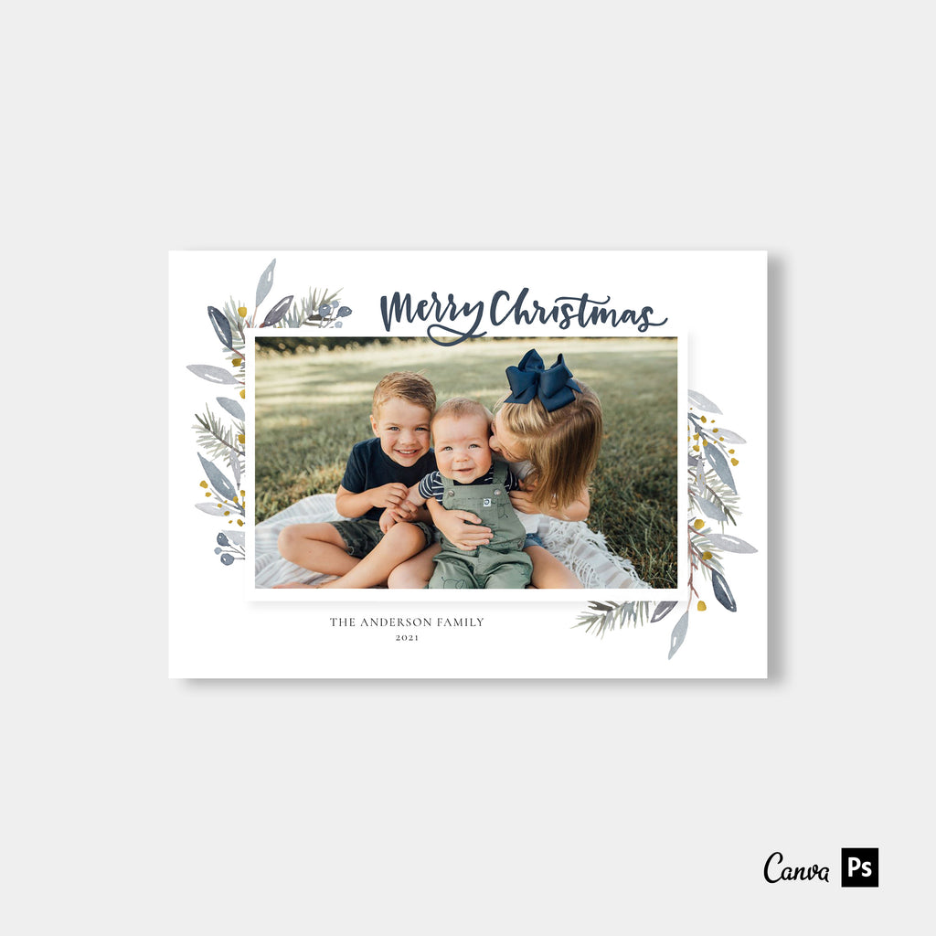 Winter Bouquet - Christmas Card Template-Template-Salsal Design