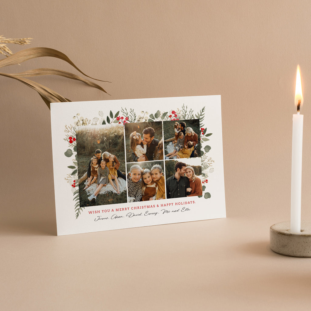 Wreath Blessings - Christmas Card Template-Template-Salsal Design