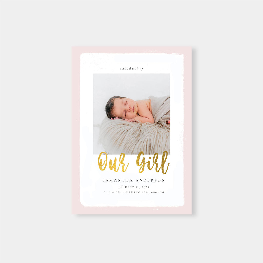 Our Girl - Birth Announcement Template-Template-Salsal Design
