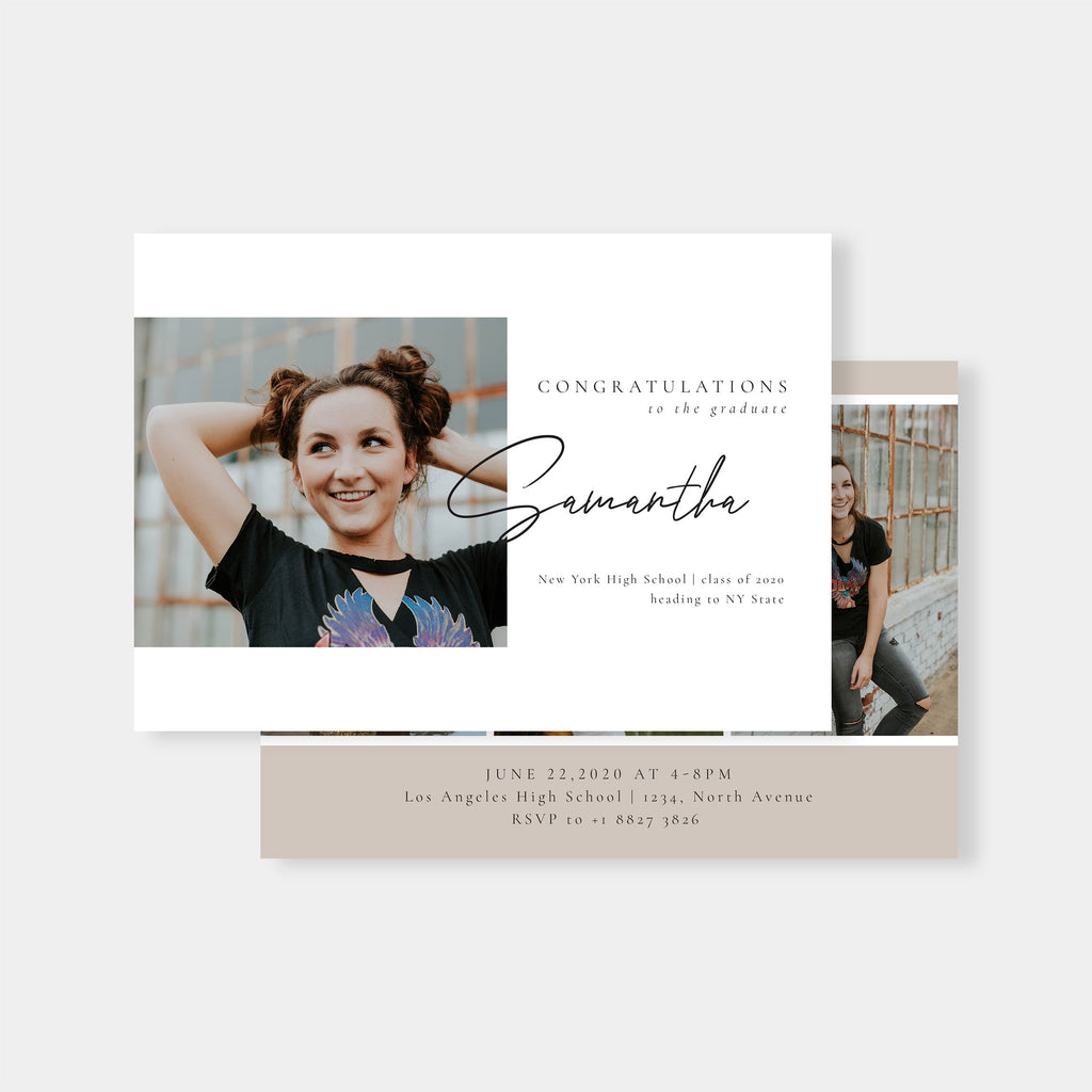 Samantha - Graduation Announcement Template-Template-Salsal Design