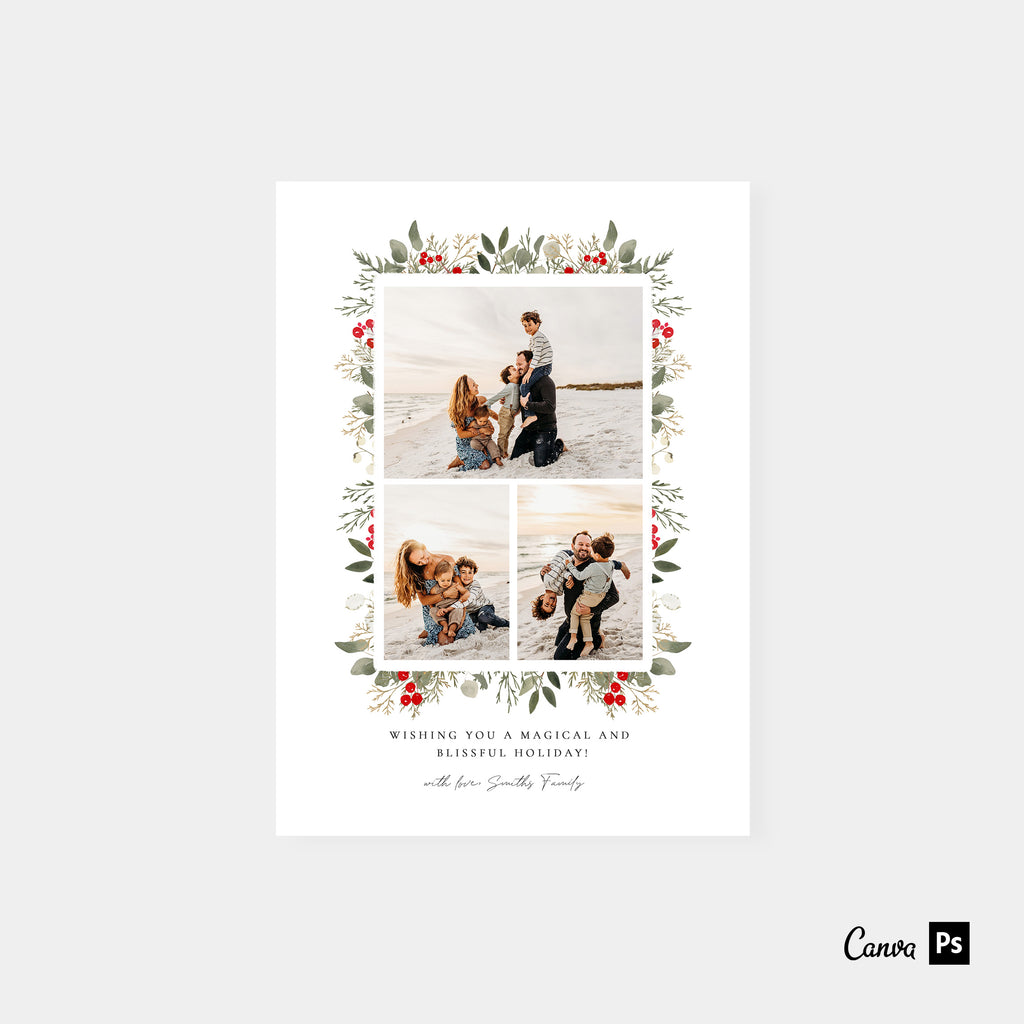 Modern Happiness - Christmas Card Template-Template-Salsal Design
