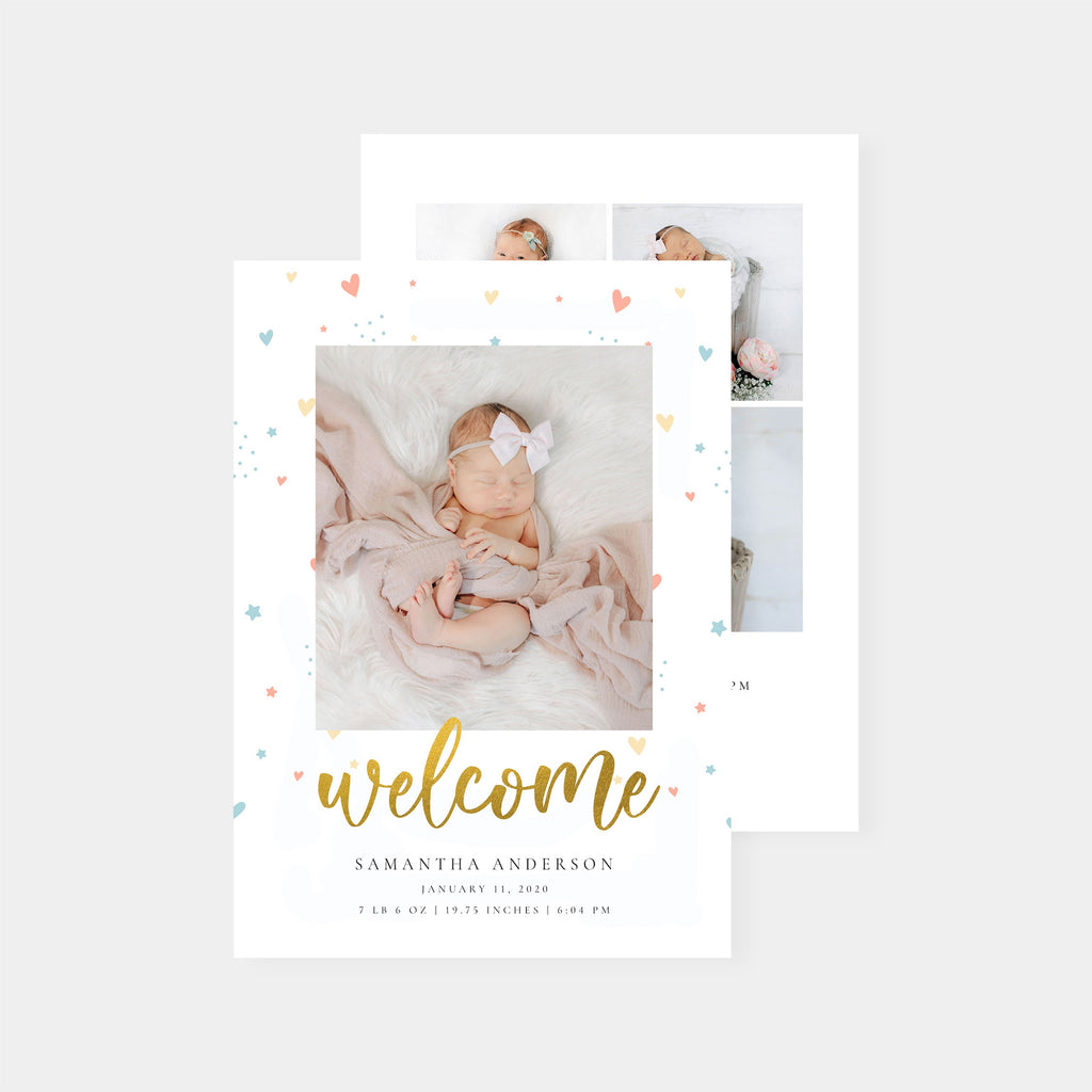 Welcome - Birth Announcement Template-Template-Salsal Design