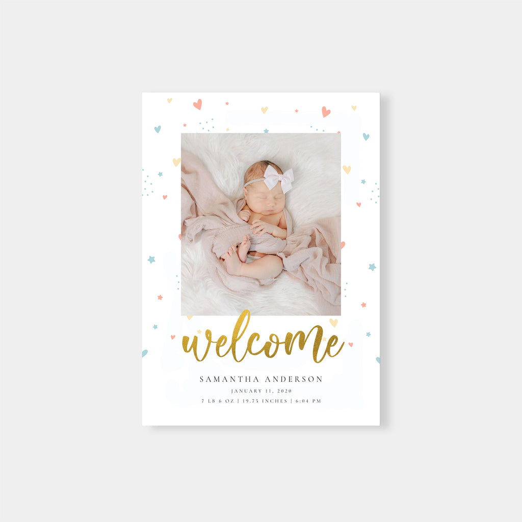 Welcome - Birth Announcement Template-Template-Salsal Design